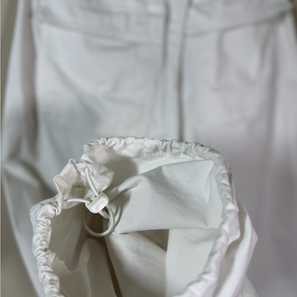 H&M Parachute Cargo Pants Size Youth 14 off White Baggy Leg Drawstring - Picture 7 of 8